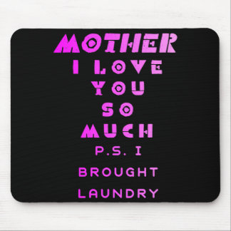 Mutter ich Liebe Sie so viel ich habe Wäsche pink  Mousepad