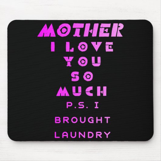 Mutter ich Liebe Sie so viel ich habe Wäsche pink Mousepad (Vorne)