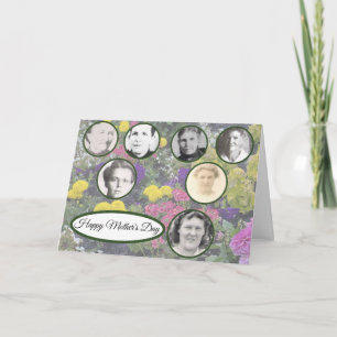 Mütter im Familien-Mischblumen-Muttertag Feiertagskarte