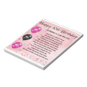 Mutter im Gedicht "Gesetz" - 40. Geburtstag Notizblock (Rotiert)