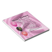 Mutter im Gedicht "Gesetz" - Happy Birthday Notizblock (angewinkelt)