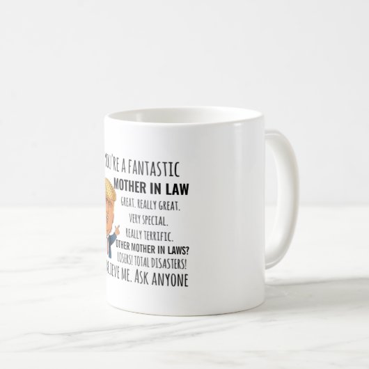 Mutter im Gesetz Bestes Geschenk Kaffeetasse (VorderseiteRechts)
