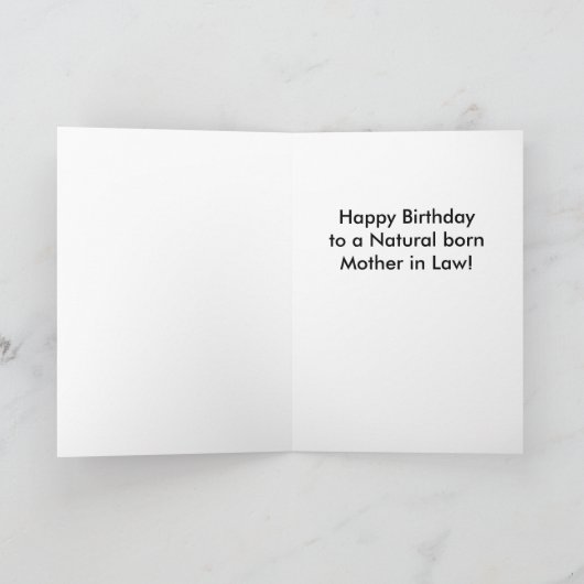 Mutter im Gesetz Geburtskarte Karte (Innenseite)