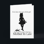 Mutter im Gesetz Geburtskarte Karte<br><div class="desc">Draußen hat die Silhouette eines kleinen Mädchen Inside: Glücklichen Geburtstag zu einer natürlichen geborenen Mutter in Recht (Innentext kann geändert werden). Das ist die Zunge in Wange, denn soweit ich weiß - niemand träumt davon, eine Mutter im Gesetz zu sein. Ein lustiges Geschenk für MIL's von ihren Freunden oder vielleicht...</div>