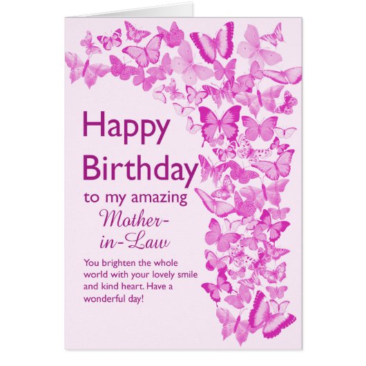 Mutter im Gesetz Geburtstagsschmetterlinge (Vorne)