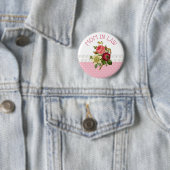 Mutter im Gesetz Rose Bouquet Wedding Button (Beispiel)