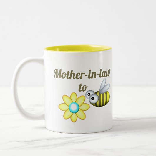 Mutter im Gesetz, um Zwei-Tonen-Kaffee-Tasse Zweifarbige Tasse (Links)