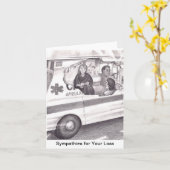 Mutter im Krankenwagen beim Singen zum Abschied Karte (Gelbe Blume)