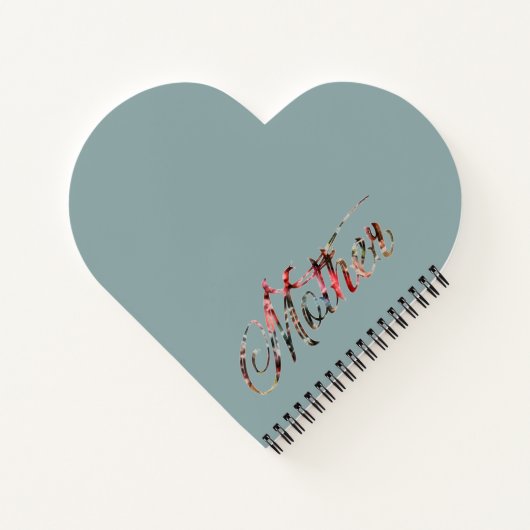 Mutter, in einem Word-Spiral-Notebook Notizblock (Rückseite)