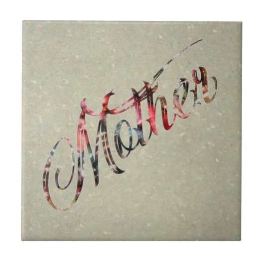 Mutter, in einem Wort Fliese (Vorderseite)