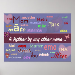 Mütter in jeder Sprache - WordArt™ Poster