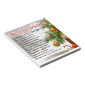 Mutter in Law Gedicht - Weihnachtsdesign Notizblock (angewinkelt)