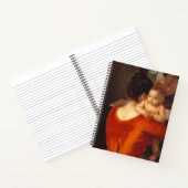 Mutter in Rot mit Kind Notizblock (Innenseite)