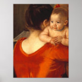 Mutter in Rot mit Kind Poster (Vorne)