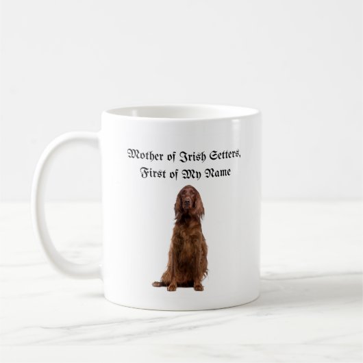 Mutter irischer Setter, Vorname Kaffeetasse (Links)