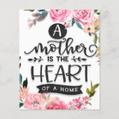 Mutter ist das Herz eines Zuhause-Geschenks, Mama  Flyer (Vorne)