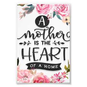 Mutter ist das Herz eines Zuhause-Geschenks, Mama  Fotodruck