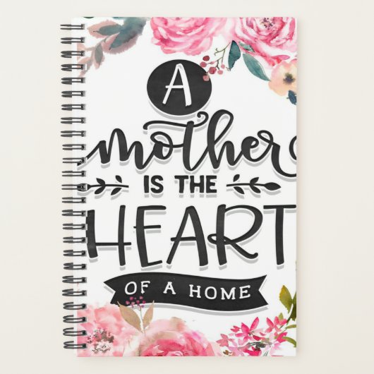 Mutter ist das Herz eines Zuhause-Geschenks, Mama Planer (Vorderseite)