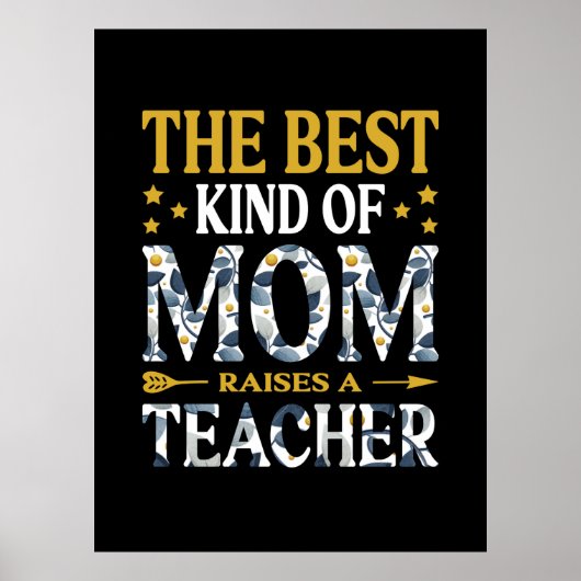 Mutter ist die beste Mama eines Lehrers Poster (Vorne)