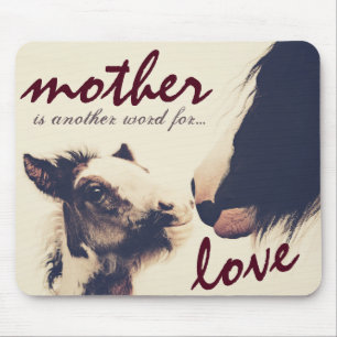 Mutter ist ein anderes Wort für Liebe Pferd Mousepad