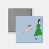 Mutter ist in Eile Magnet (Vorderseite/Rückseite)