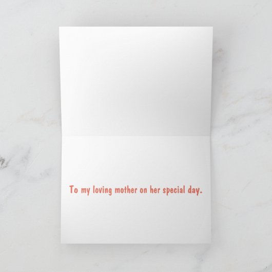 Mutter ist Kariert Karte (Innenseite)