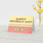 Mutter ist Kariert Karte (Gelbe Blume)