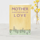 Mutter ist Liebe - Muttertagskarte Karte (Gelbe Blume)