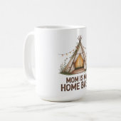 Mutter ist meine Heimatbasis Kaffeetasse (Vorderseite Links)