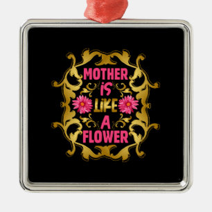 Mutter ist wie eine Blume Ornament Aus Metall