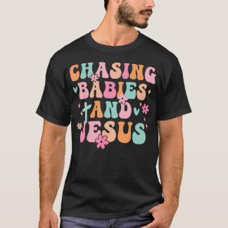 Mutter jagt Babys und Jesus religiös christlich T-Shirt