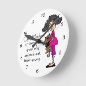 Mütter Jugendlicher Runde Wanduhr (Winkel)
