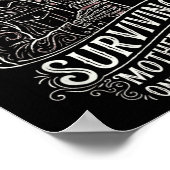 Mutter Kaffee Lustiger Spruch Mutter Skelett Mama Poster (Ecke)