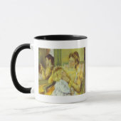 Mutter kämpft mit dem Haar ihres Kindes. 1901, Mar Tasse (Links)
