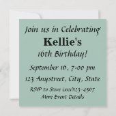 Mutter Kangaroo mit Baby Joey in ihrem Beutel Einladung (Rückseite)