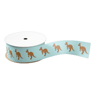 Mutter Kangaroo und Baby 1,5 Zoll Ripsband