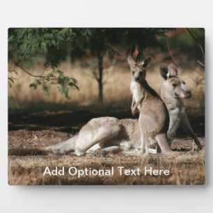 Mutter Kangaroo und Joey Relaxing Fotoplatte