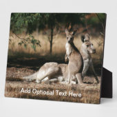 Mutter Kangaroo und Joey Relaxing Fotoplatte (Seite)
