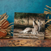 Mutter Kangaroo und Joey Relaxing Fotoplatte (Seite)