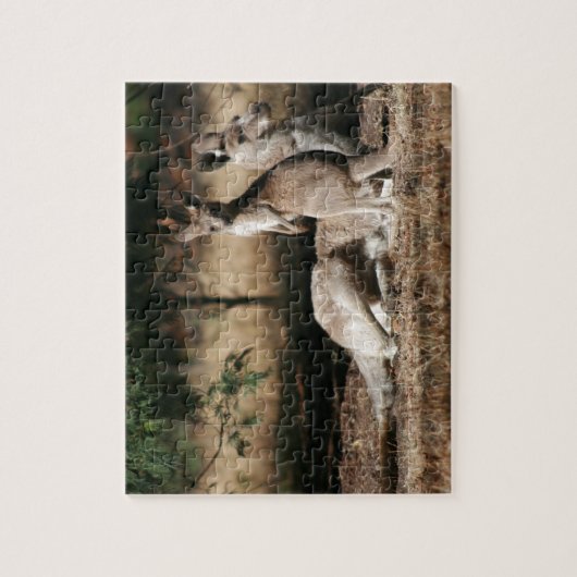 Mutter Kangaroo und Joey Relaxing Puzzle (Vertikal)