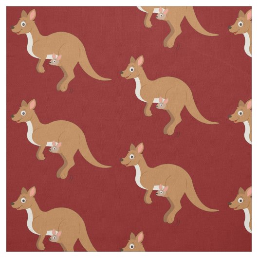 Mutter Kangaroo und Joey Stoff (Muster)