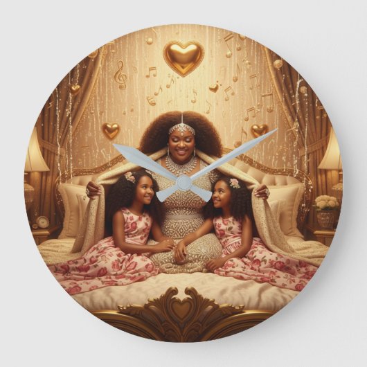 Mutter Karess G Große Wanduhr (Vorderseite)