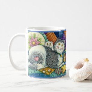 MUTTER KATZE & KÜCHE, PFLANZCHENWERKE, PINZUSHION KAFFEETASSE