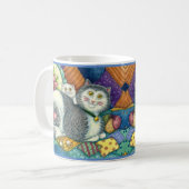 MUTTER KATZE & KÜCHE, PFLANZCHENWERKE, PINZUSHION KAFFEETASSE (Vorderseite Links)