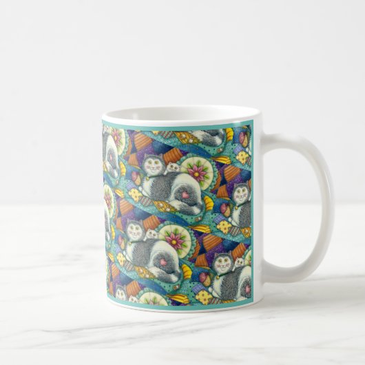 MUTTER KATZE & KÜCHE, PFLANZCHENWERKE, PINZUSHION KAFFEETASSE (Rechts)