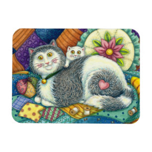 MUTTER KATZE & KÜCHE, PFLANZCHENWERKE, PINZUSHION MAGNET