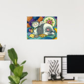 MUTTER KATZE & KÜCHE, PFLANZCHENWERKE, PINZUSHION POSTER (Heimbüro)