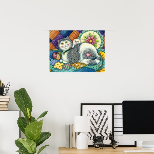 MUTTER KATZE & KÜCHE, PFLANZCHENWERKE, PINZUSHION POSTER (Heimbüro)