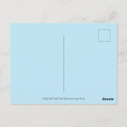 MUTTER KATZE & KÜCHE, PFLANZCHENWERKE, PINZUSHION POSTKARTE (Rückseite)