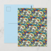 MUTTER KATZE & KÜCHE, PFLANZCHENWERKE, PINZUSHION POSTKARTE (Vorne/Hinten)